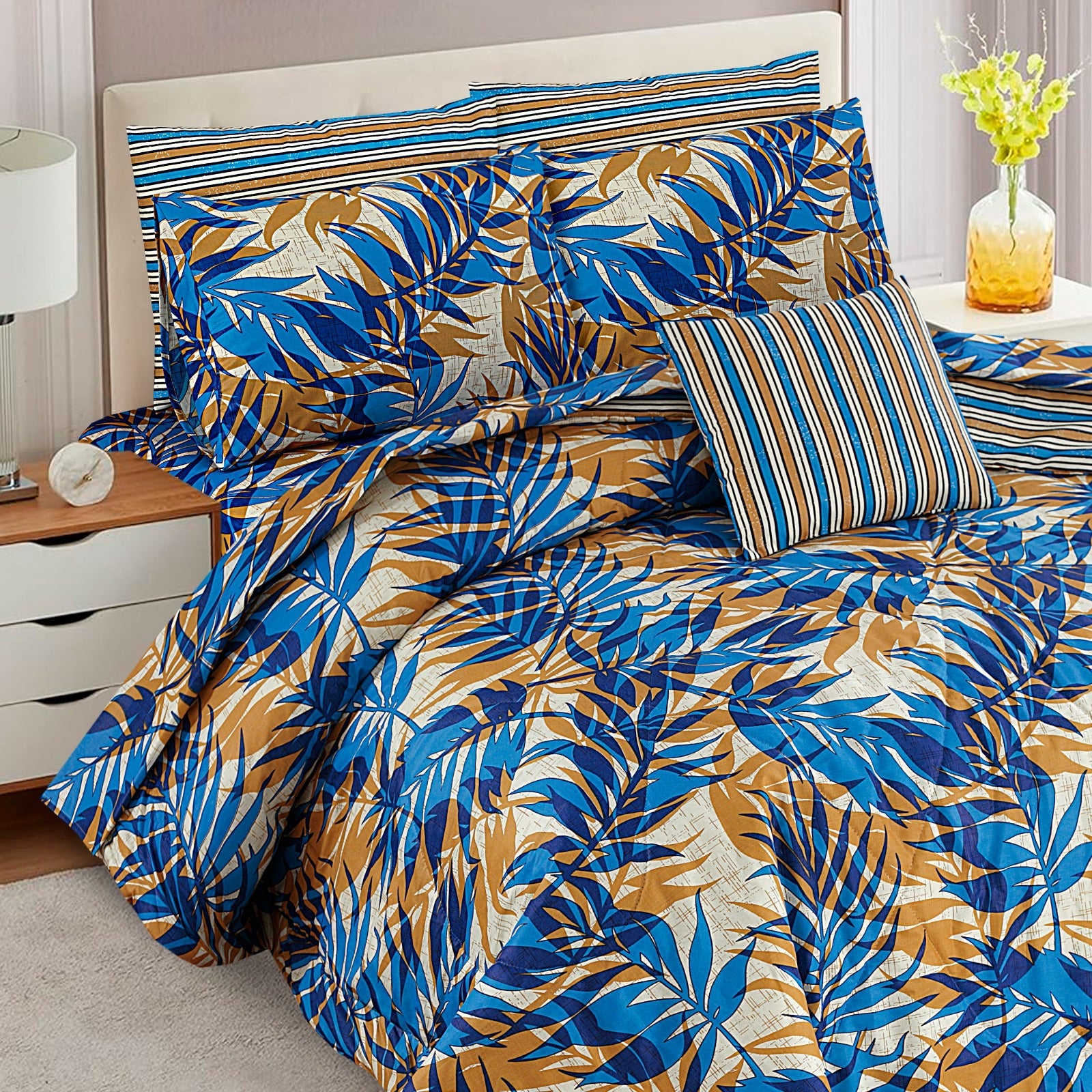 7 Pcs Comforter Set King Size Design KCC 69