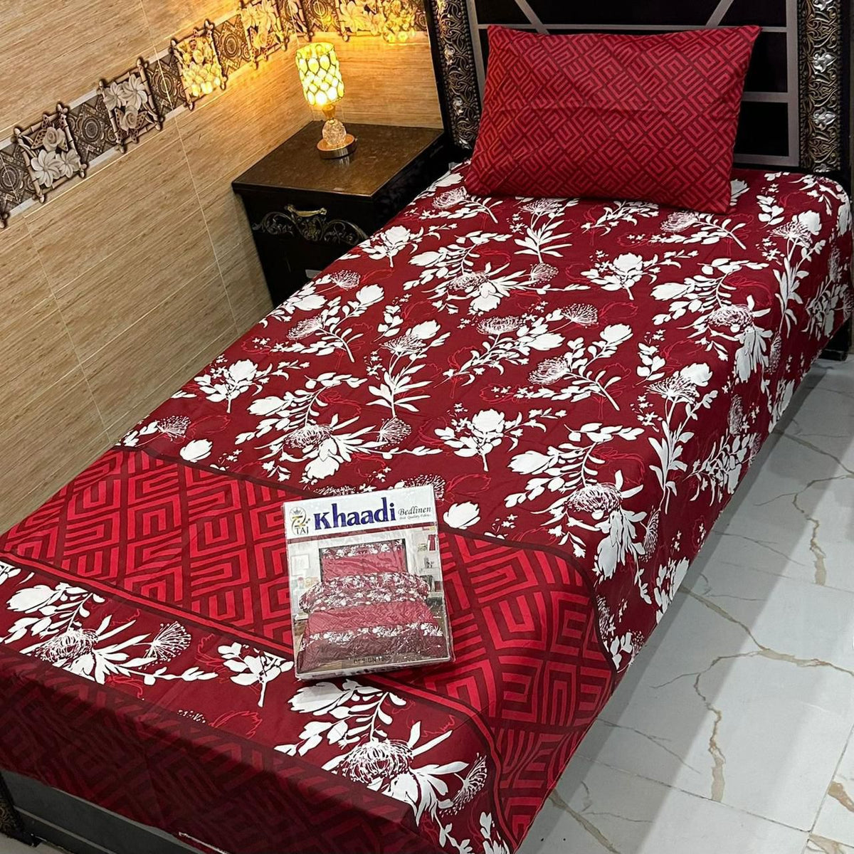4 Pcs Single Pair Bedsheets (2x single bed sheets) 8860